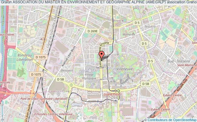 plan association Association Du Master En Environnement Et Geographie Alpine (amegalp) Grenoble