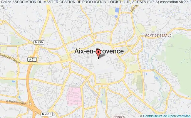 plan association Association Du Master Gestion De Production, Logistique, Achats (gpla) Aix-en-Provence