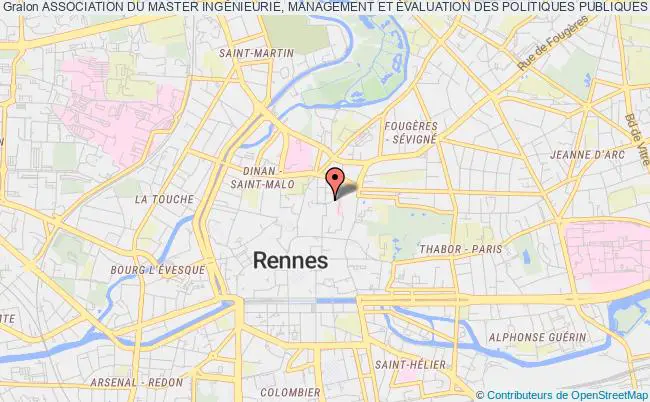 plan association Association Du Master IngÉnieurie, Management Et Évaluation Des Politiques Publiques Rennes