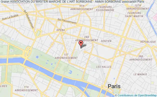 plan association Association Du Master Marche De L'art Sorbonne - Amma Sorbonne Paris