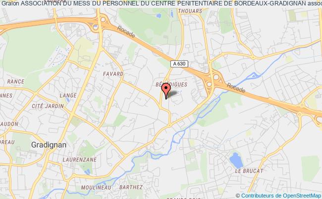 plan association Association Du Mess Du Personnel Du Centre Penitentiaire De Bordeaux-gradignan Gradignan