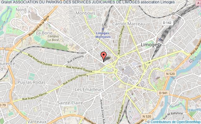 plan association Association Du Parking Des Services Judiciaires De Limoges Limoges
