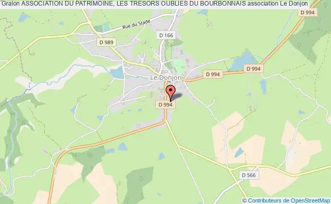 plan association Association Du Patrimoine, Les Tresors Oublies Du Bourbonnais Le Donjon