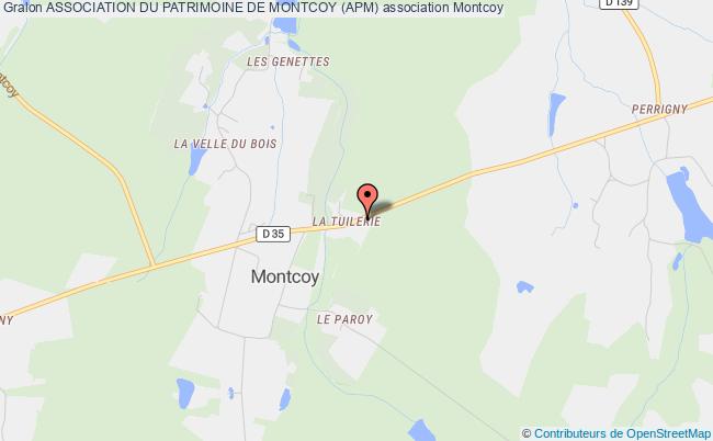 plan association Association Du Patrimoine De Montcoy (apm) Montcoy