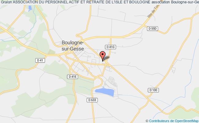 plan association Association Du Personnel Actif Et Retraite De L'isle Et Boulogne Boulogne-sur-Gesse