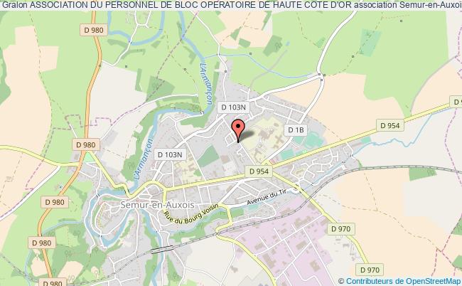 plan association Association Du Personnel De Bloc Operatoire De Haute Cote D'or Semur-en-Auxois