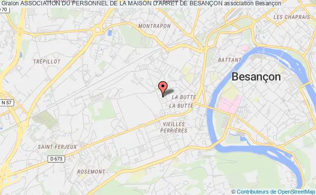 plan association Association Du Personnel De La Maison D'arret De BesanÇon Besançon