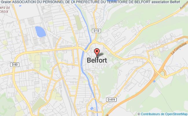 plan association Association Du Personnel De La Prefecture Du Territoire De Belfort Belfort-Cedex