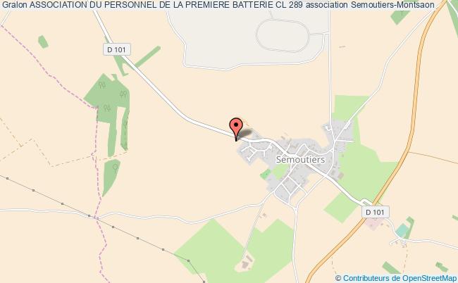 plan association Association Du Personnel De La Premiere Batterie Cl 289 Semoutiers-Montsaon