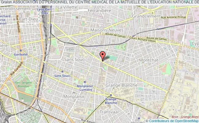 plan association Association Du Personnel Du Centre Medical De La Mutuelle De L'education Nationale De Lyon Lyon