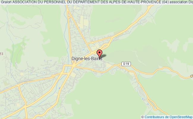 plan association Association Du Personnel Du Departement Des Alpes-de-haute-provence (04) Digne-les-Bains