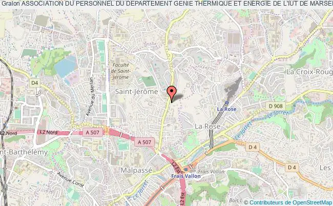 plan association Association Du Personnel Du Departement Genie Thermique Et Energie De L'iut De Marseille (ap Gte) Marseille 13