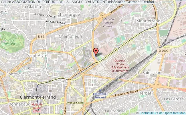 plan association Association Du Prieure De La Langue D'auvergne Clermont-Ferrand