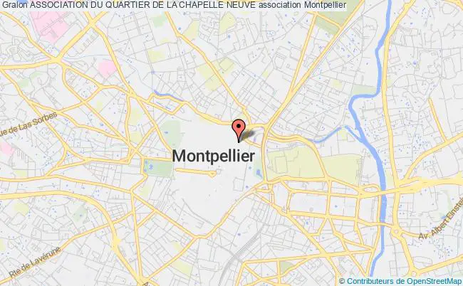 plan association Association Du Quartier De La Chapelle Neuve Montpellier