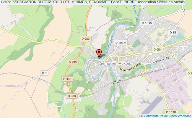 plan association Association Du Quartier Des Minimes, Denommee Passe Pierre Semur-en-Auxois