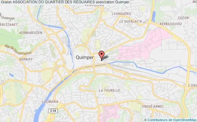 plan association Association Du Quartier Des RÉguaires Quimper