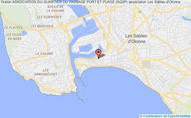plan association Association Du Quartier Du Passage Port Et Plage (aq3p) Les   Sables-d'Olonne