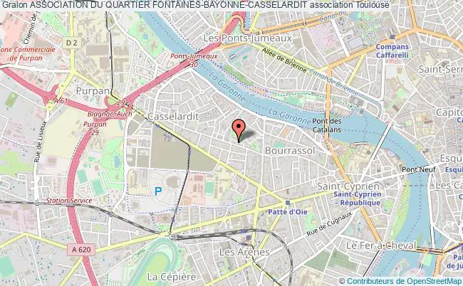 plan association Association Du Quartier Fontaines-bayonne-casselardit Toulouse