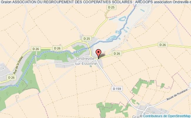 plan association Association Du Regroupement Des Cooperatives Scolaires : Arcoops Ondreville-sur-Essonne