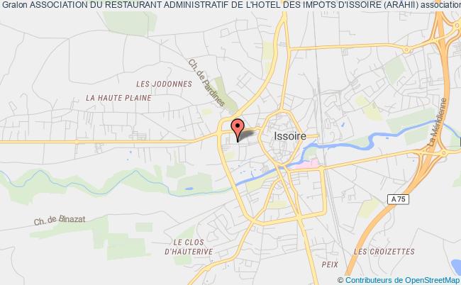 plan association Association Du Restaurant Administratif De L'hotel Des Impots D'issoire (arahii) Issoire