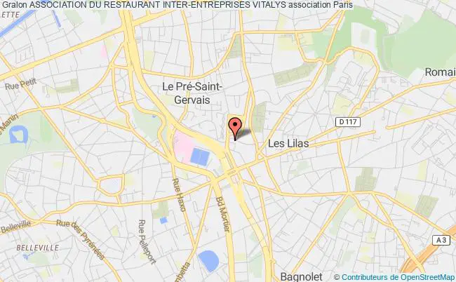 plan association Association Du Restaurant Inter-entreprises Vitalys Paris