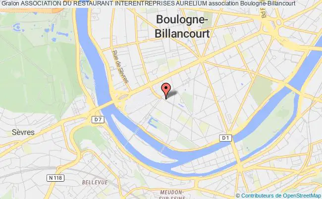 plan association Association Du Restaurant Interentreprises Aurelium Boulogne-Billancourt
