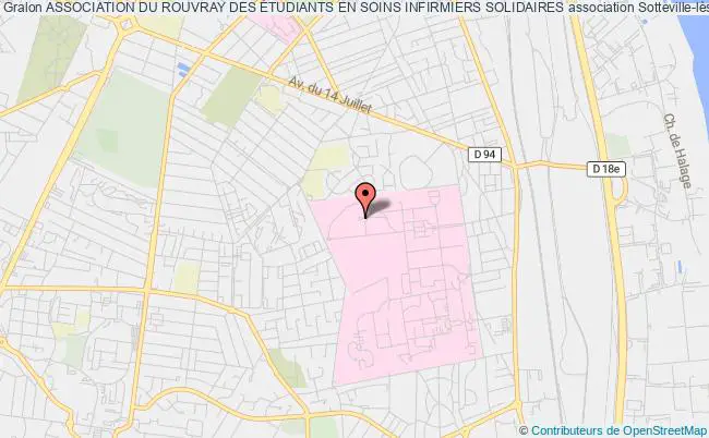 plan association Association Du Rouvray Des Étudiants En Soins Infirmiers Solidaires Sotteville-lès-Rouen