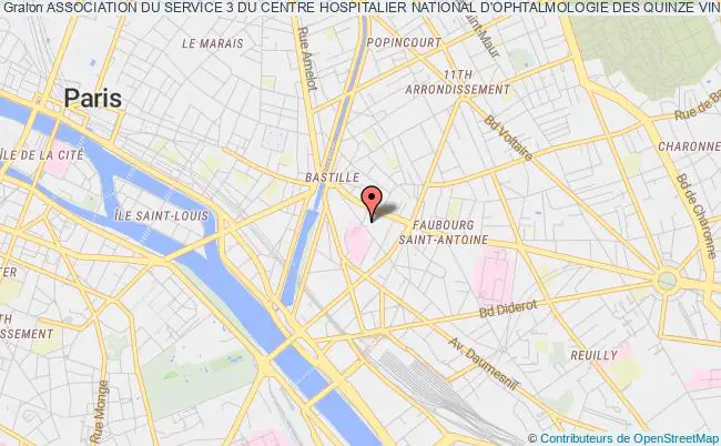 plan association Association Du Service 3 Du Centre Hospitalier National D'ophtalmologie Des Quinze Vingts Paris