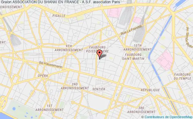 plan association Association Du Shanxi En France - A.s.f. Paris