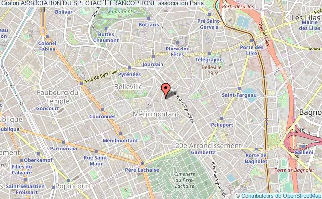 plan association Association Du Spectacle Francophone Paris
