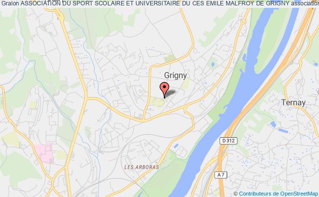 plan association Association Du Sport Scolaire Et Universitaire Du Ces Emile Malfroy De Grigny Grigny