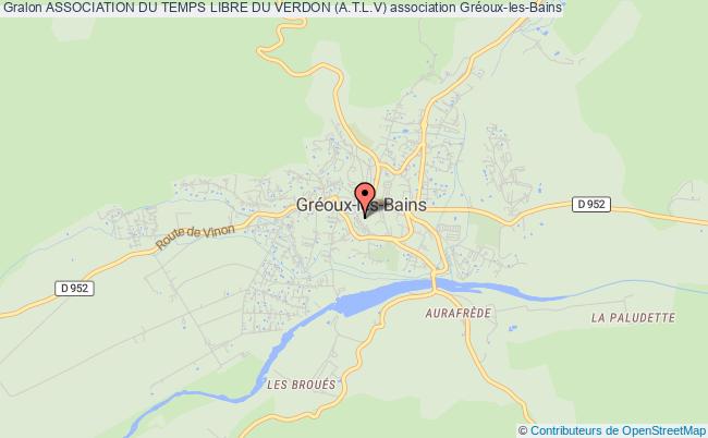 plan association Association Du Temps Libre Du Verdon (a.t.l.v) Gréoux-les-Bains