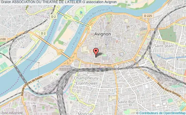 plan association Association Du Theatre De L'atelier G Avignon