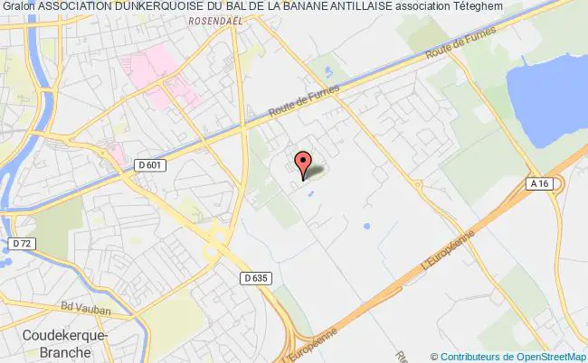 plan association Association Dunkerquoise Du Bal De La Banane Antillaise Téteghem-Coudekerque-Village