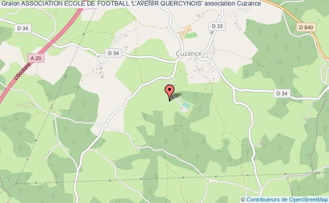 plan association Association Ecole De Football 'l'avenir Quercynois' Cuzance