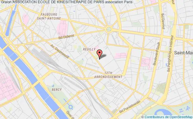 plan association Association Ecole De Kinesitherapie De Paris Paris