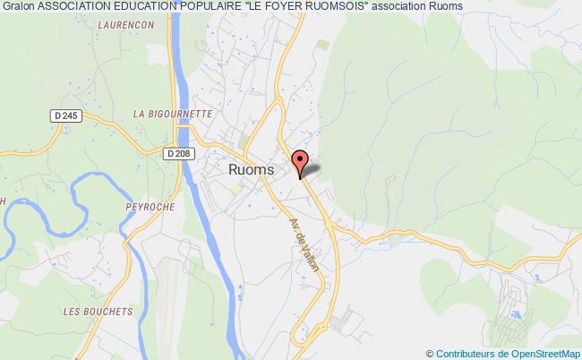 plan association Association Education Populaire "le Foyer Ruomsois" Ruoms