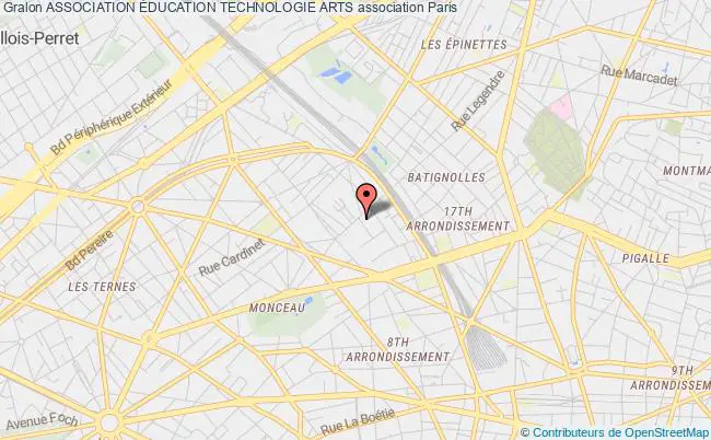 plan association Association Éducation Technologie Arts Paris 17e