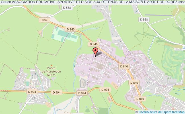 plan association Association Educative, Sportive Et D Aide Aux Detenus De La Maison D'arret De Rodez Druelle
