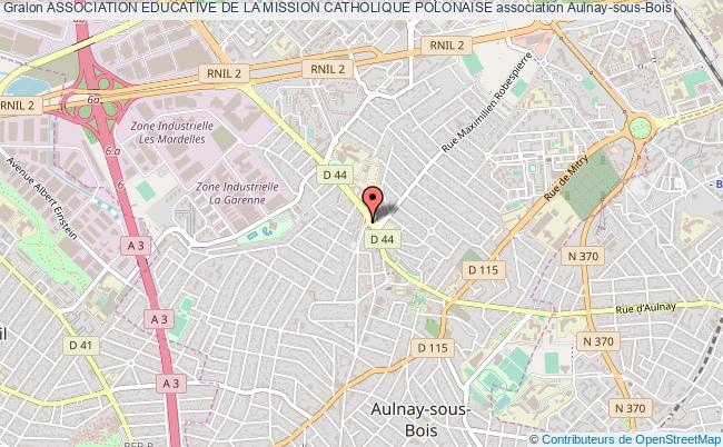 plan association Association Educative De La Mission Catholique Polonaise Aulnay-sous-Bois