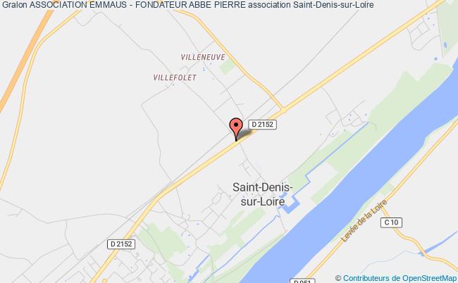 plan association Association Emmaus - Fondateur Abbe Pierre Saint-Denis-sur-Loire