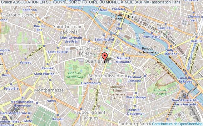 plan association Association En Sorbonne Sur L'histoire Du Monde Arabe (ashma) Paris