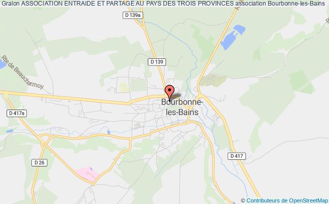 plan association Association Entraide Et Partage Au Pays Des Trois Provinces Bourbonne-les-Bains