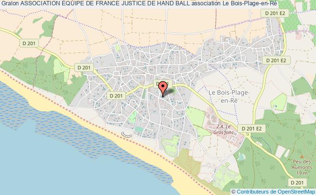 plan association Association Equipe De France Justice De Hand Ball Le Bois-Plage-en-Ré