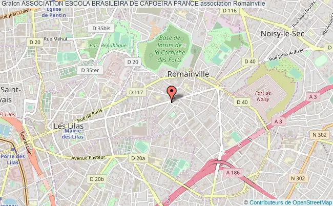 plan association Association Escola Brasileira De Capoeira France Romainville
