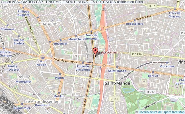 plan association Association Esp - Ensemble Soutenons Les Precaires Paris
