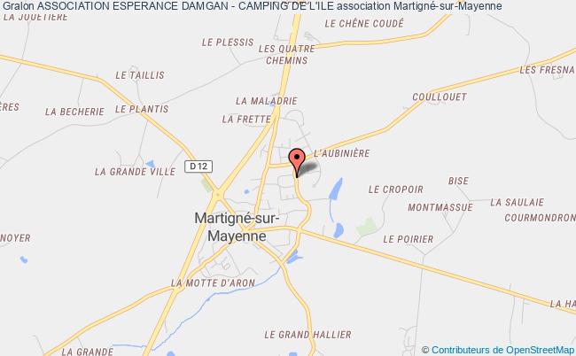 plan association Association Esperance Damgan - Camping De L'ile Martigné-sur-Mayenne