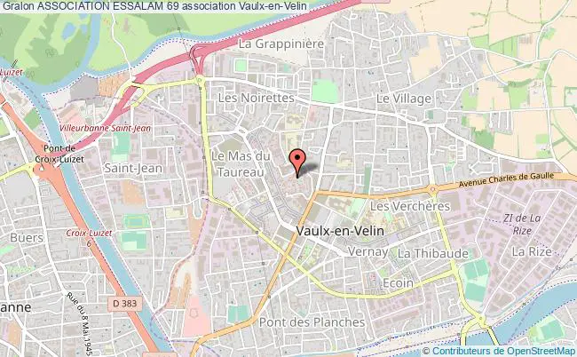 plan association Association Essalam 69 Vaulx-en-Velin