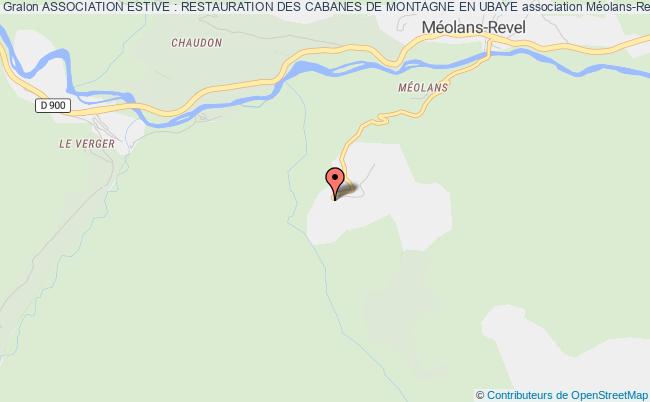 plan association Association Estive : Restauration Des Cabanes De Montagne En Ubaye Méolans-Revel