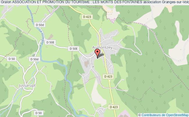 plan association Association Et Promotion Du Tourisme : Les Monts Des Fontaines Aumontzey
